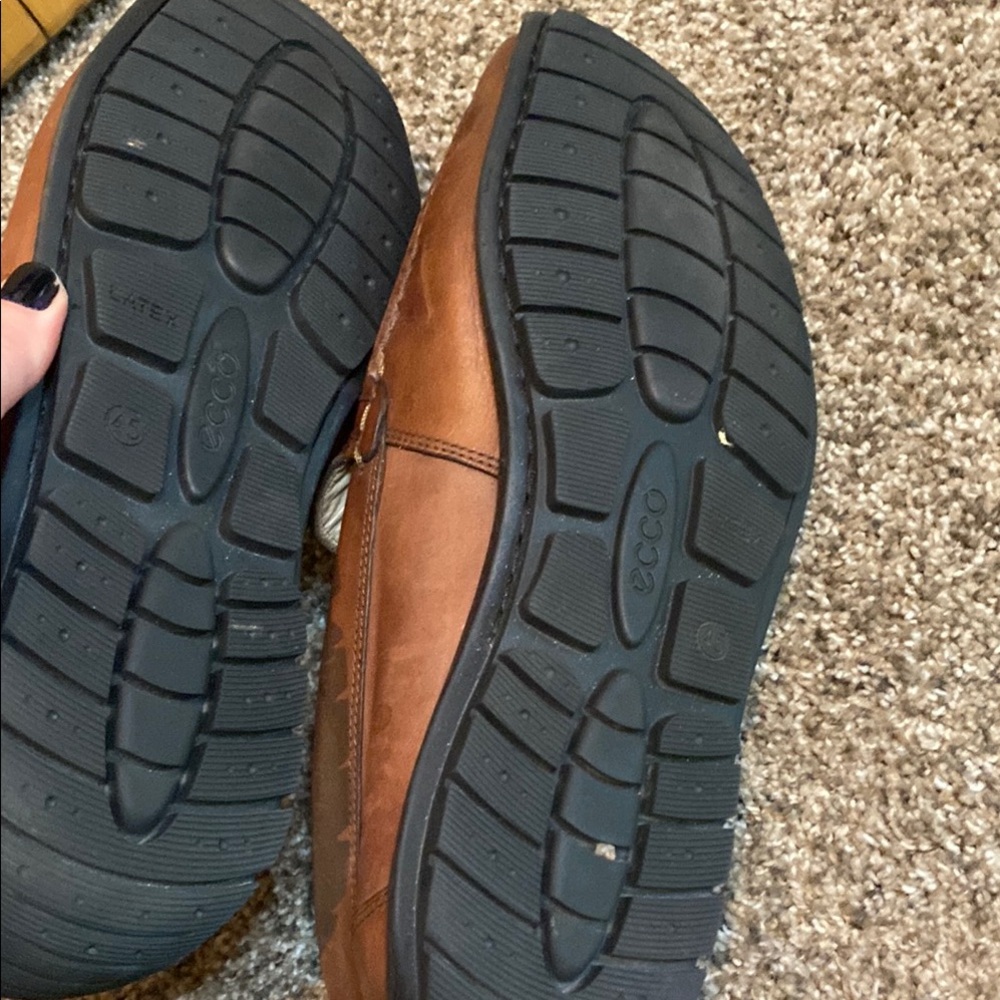 Ecco Brown Leather Slip-On Loafers Timeless Design - Picture 7 of 10